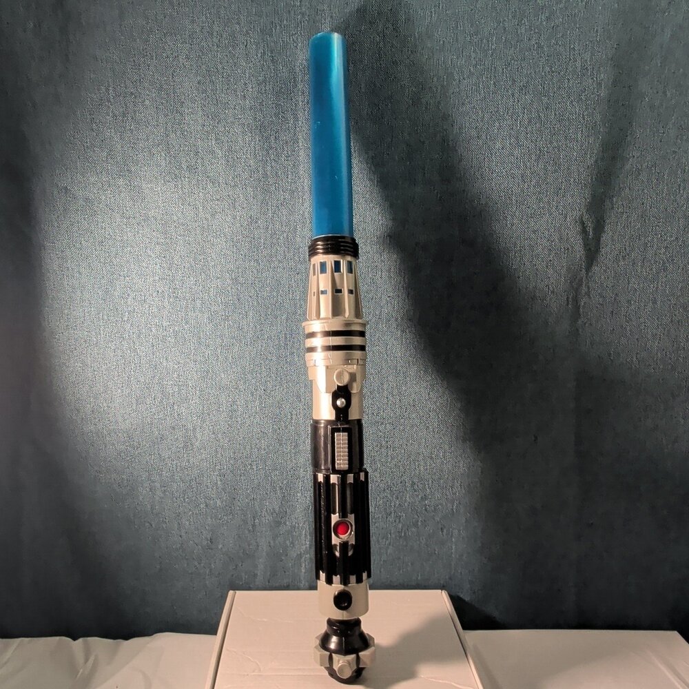 Star Wars Hasbro LFL 2007 Build Your Own Lightsaber Set Obi-Wan Blue TESTED WORK